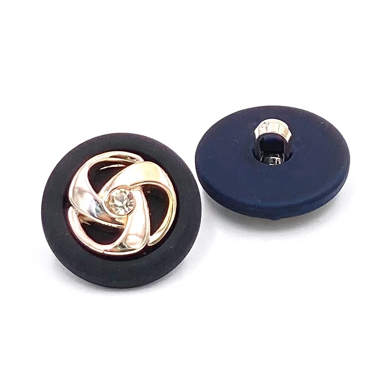 Button Manufacturer Various Designs Diamond Crystal Plastic Combined Shank Button
