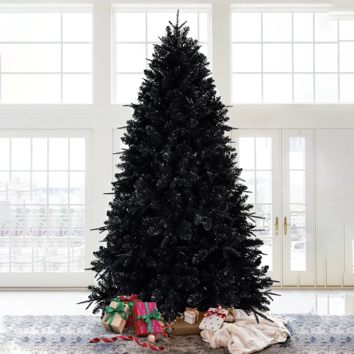 Festival Artificial  blue led light 240cm christmas tree decoracion for hotel used