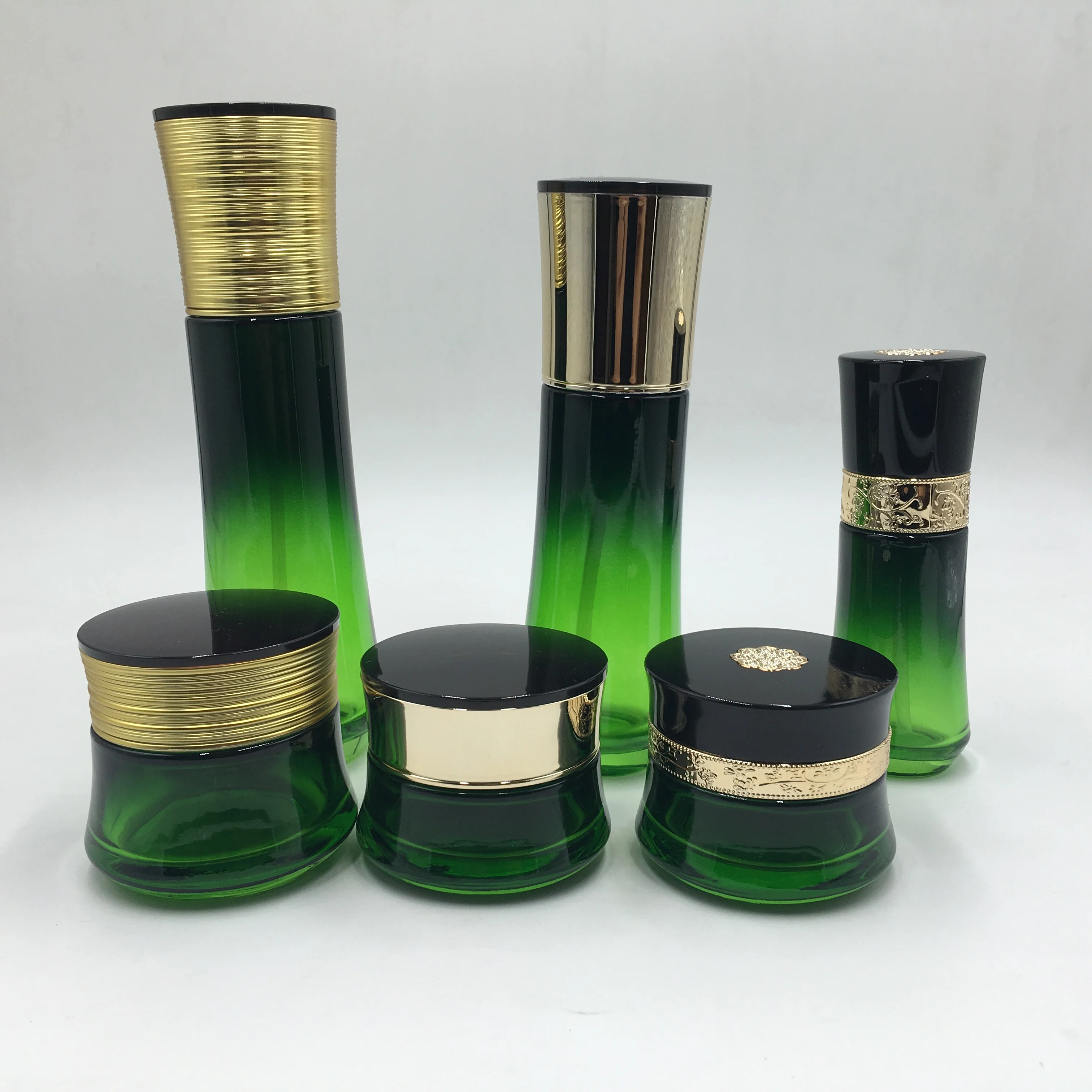 Customized cosmetic glass bottles  Spray pump bottle cream jar  Customized cosmetic packaging