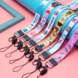 Милый шнурок, брелок для ключей, оптовая продажа от производителя, индивидуальные одинарные двусторонние ремешки для мобильного телефона с принтом