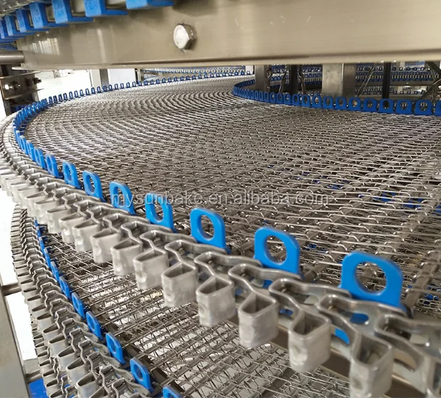 
Food grade stainless steel belt spiral cooling coneyor system for bakery factory 