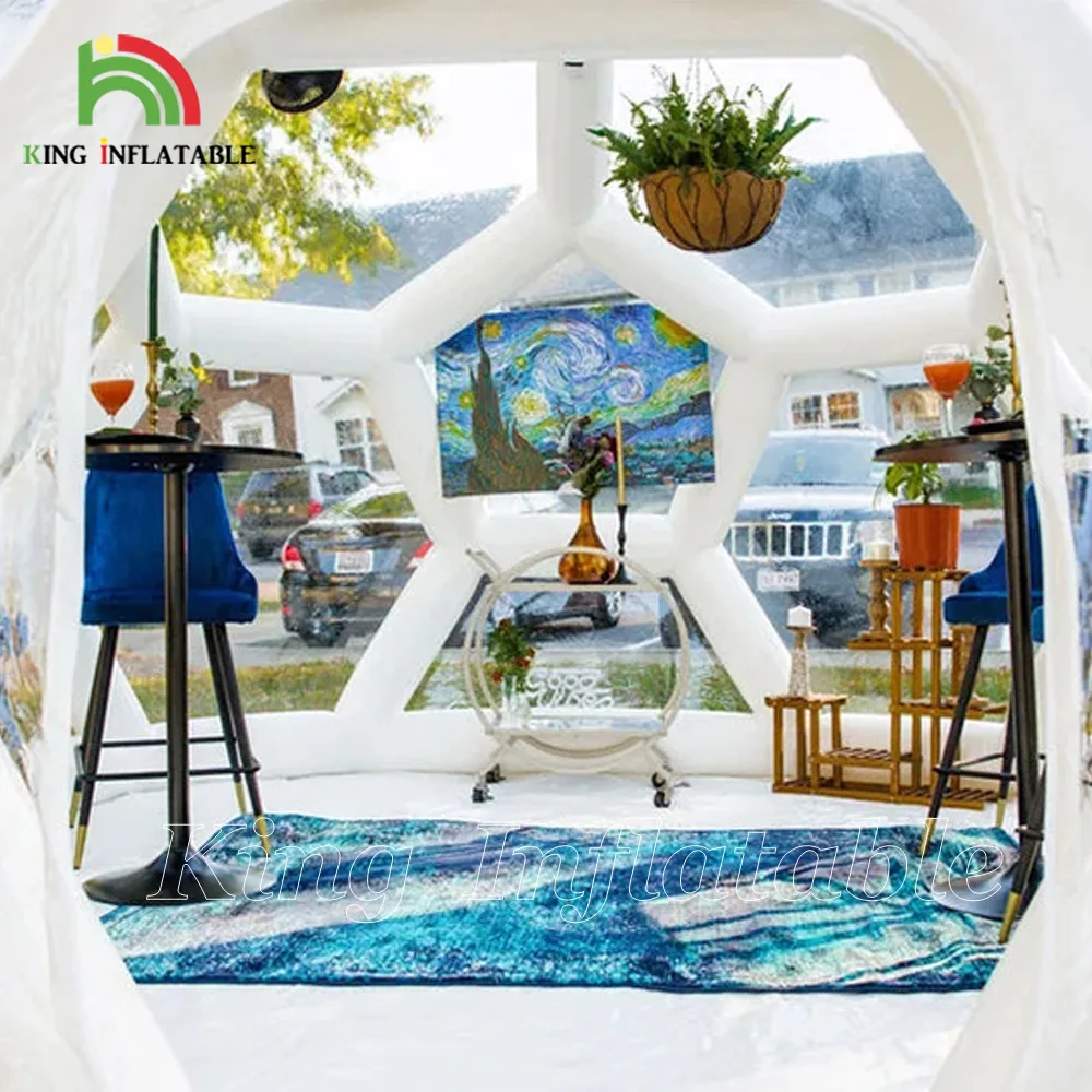 Outdoor Inflatable Transparent Bubble Tent Hotel PVC Camping Single Tunnel Clear Blow Up Dome House Tents