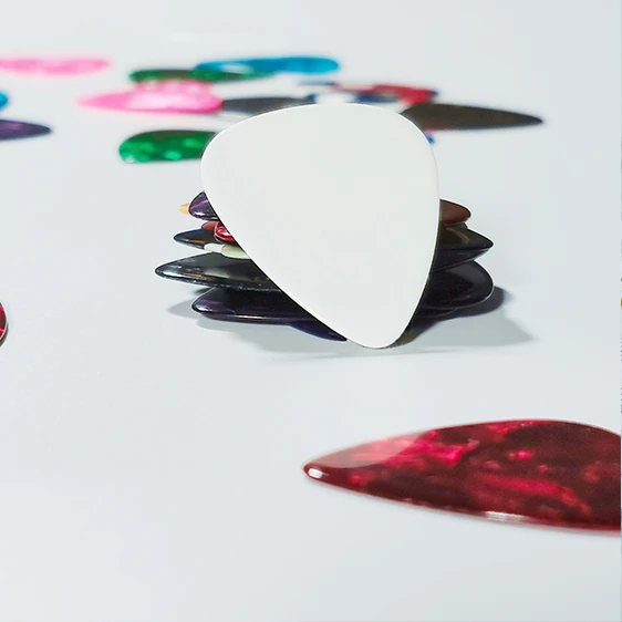 All kind of blank color Solid white pearl celluloid guitar pick