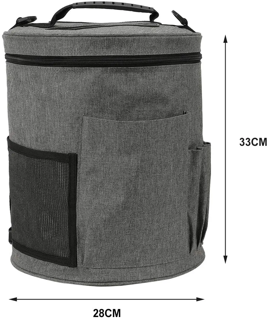 Yarn Bag Organiser on Wheels Rolling Knitting Bag with Trolley  Crochet Hooks Knitting Needles and Supplies