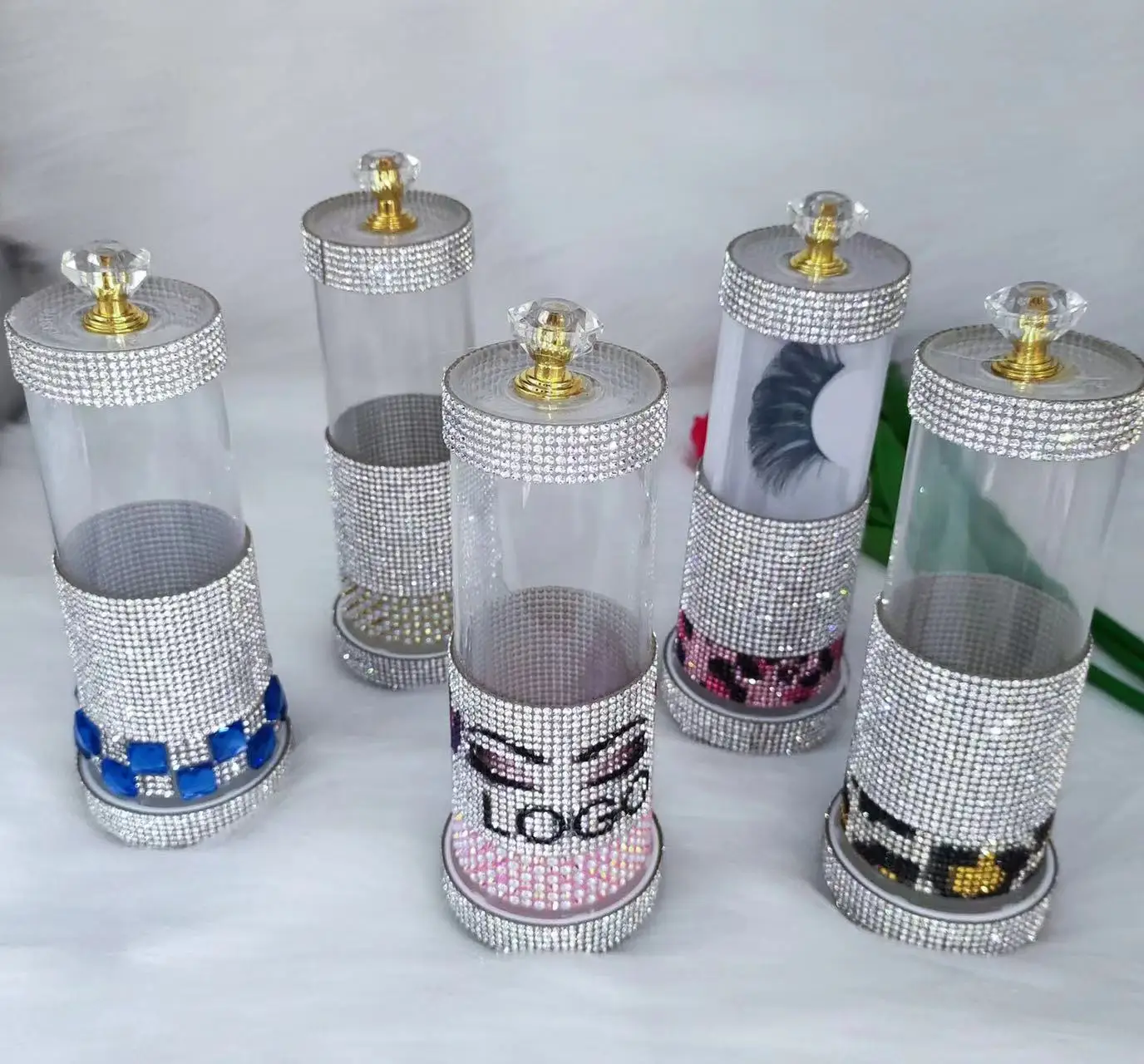 2022 Hongjun Reliable Soft Magnetic Grafting Rose Gold Diamond With Logo Packaging Lashes With Eyelash Cases Privtate Label