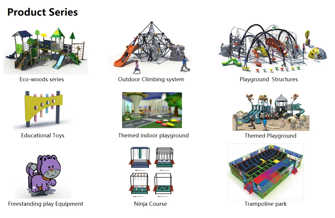 Expand climbing serie outdoor playground equipment space travel rope net play system with slide tube