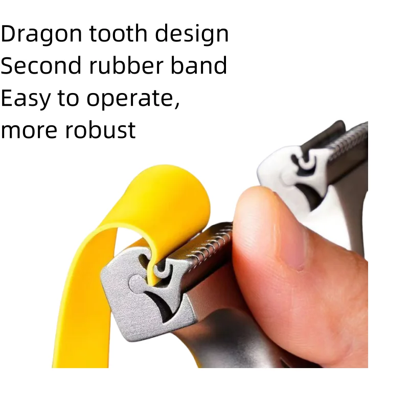 High Precision Dragon Tooth Slingshot Stainless Steel Fast Press Clip Free Tie Flat Rubber Band Little Monster Straight Shooting