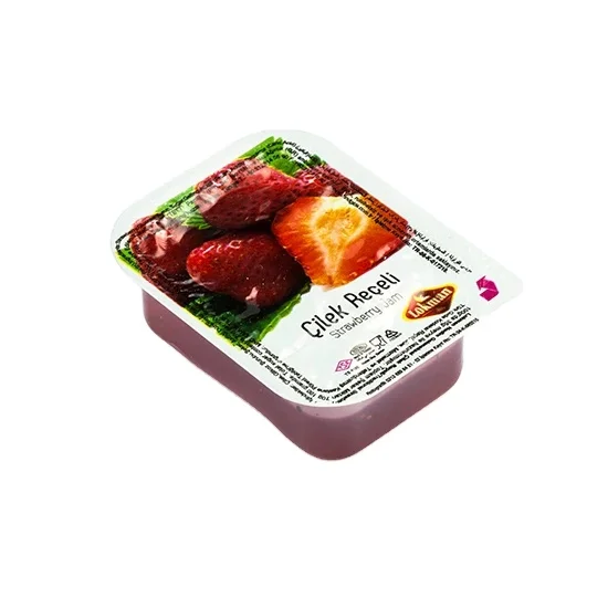 HALAL  Premium Quality Fresh Taste 80 gr Portion Pack , 35% Fruit Organic Strawberry Jam