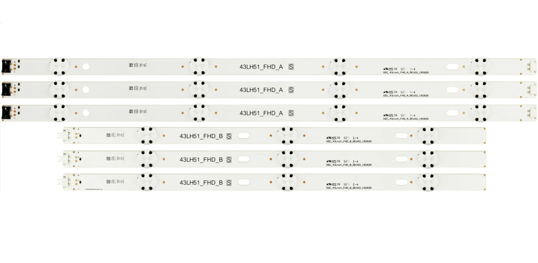 LED Backlight Strip For 43LH51_FHD_A  43LH51_FHD_B  SSC_43INCH_FHD_B_REV02_150925 SSC_43INCH_FHD_A_REV02_150925 E_WICOP_FHD 43IN