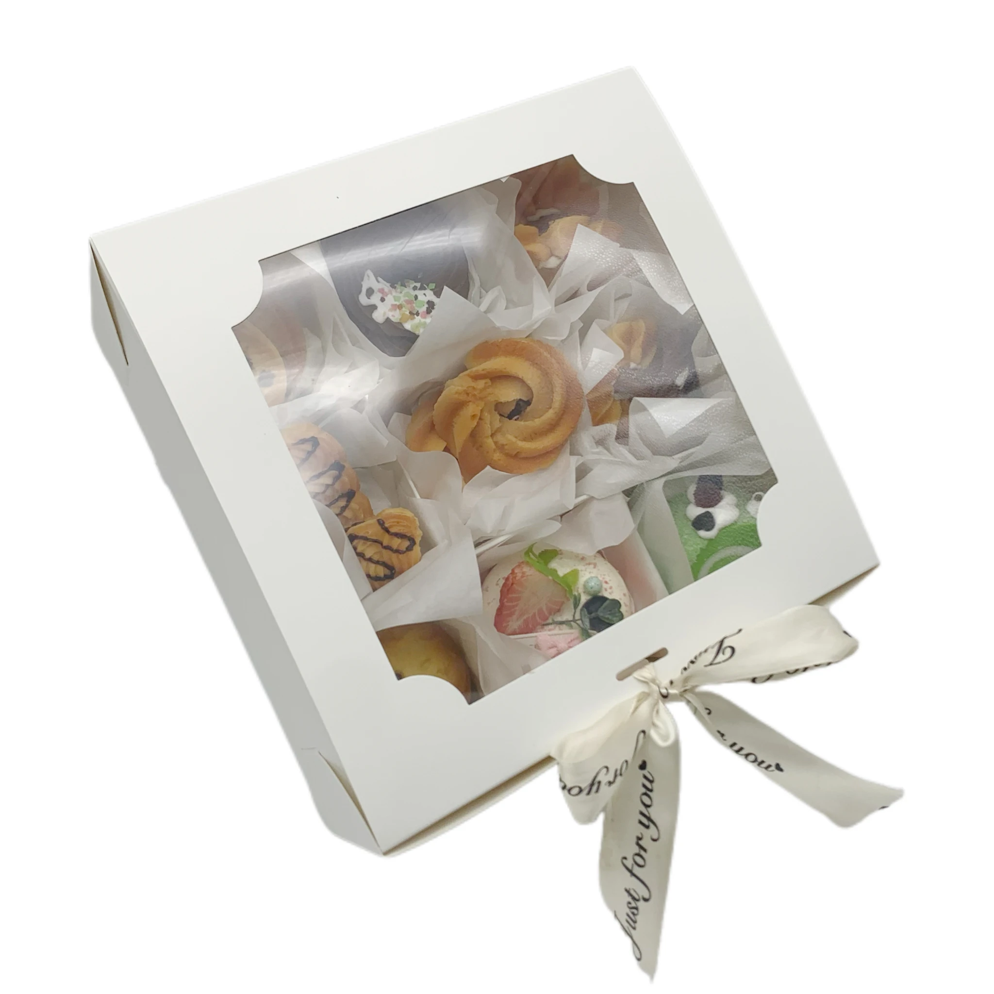 custom cookie boxes hot sales bakery packaging cupcake boxes donut packaging 9 piece  cake box with window