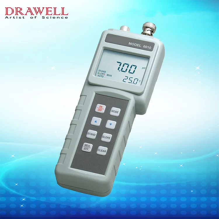 Drawell 6010M PH/ORP/Temperature Analyzer Portable pH Meter
