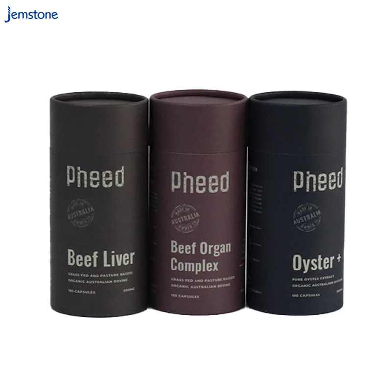 Biodegradable Custom Food Grade Cardboard Cylinder Eco Tea/capsule/spice Powder Packaging Paper Tube Box Craft Paper Customized