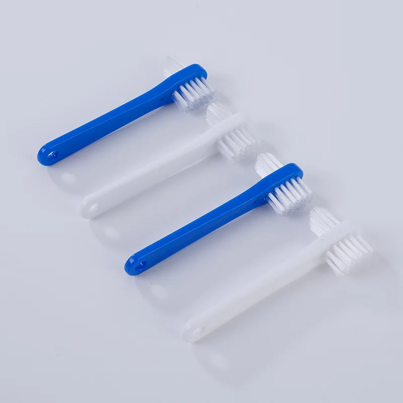 Dental lab Plastic OEM colorful double head hard nylon bristle denture brush