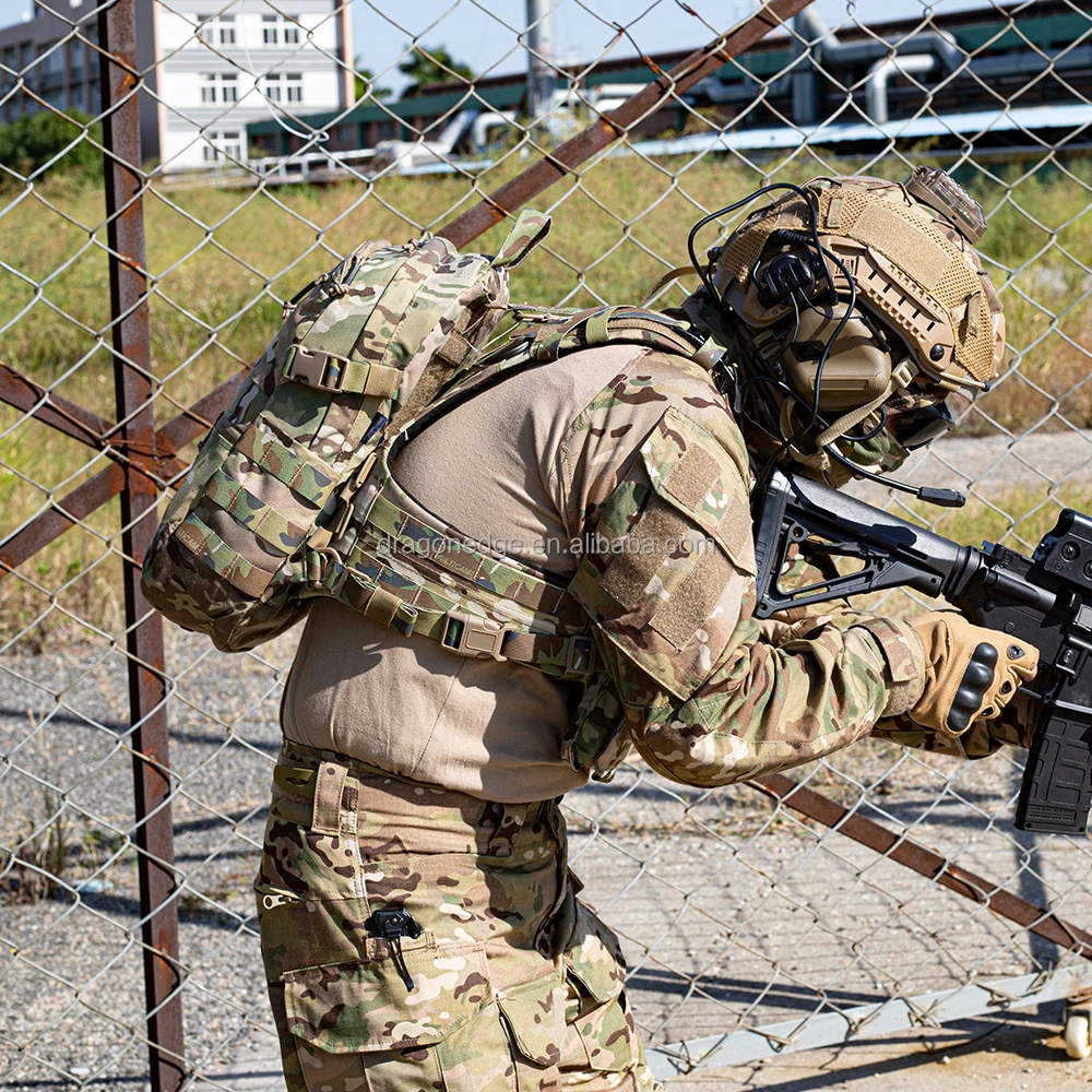 SPARK TAC 500D Nylon AVS Assault Vest System Pack Outdoor Shoulder Action Zipper Tactical Backpack