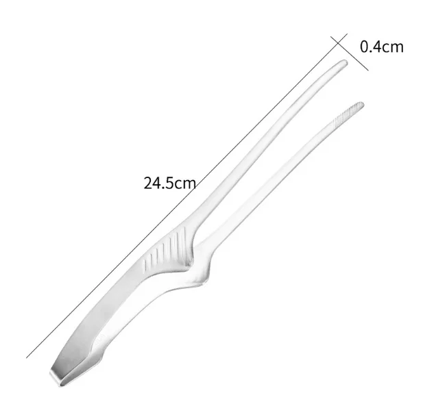 Korean and Japanese BBQ tongs Non-Slip  stainless steel Cooking Utensils Self-Standing Grill Tongs for Serving Food, Salad, BBQ