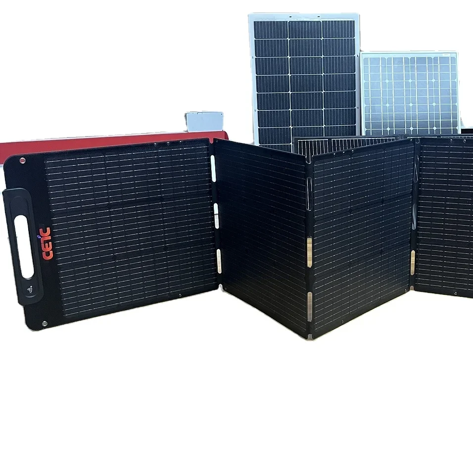CETCSolar All black Monocrystalline waterproof folding solar panel portable charging panel 200W solar outdoor charger camping