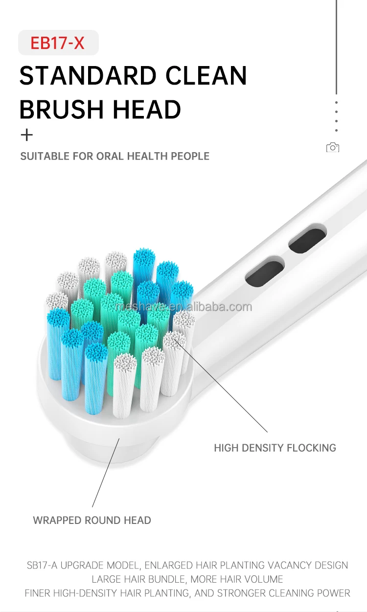 EB17-X  4 Pack In Stock Refills Oral Electric Toothbrush Replacement Soft Brush Heads Oem dentists Recommend Soft Bristles