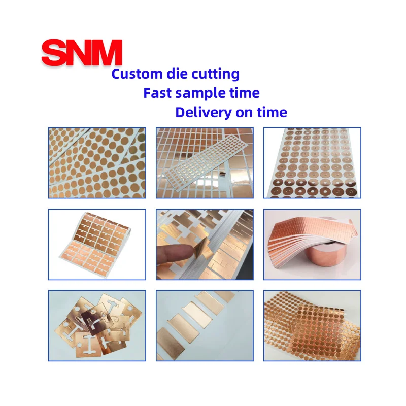 Conductive Adhesive Composite Die Cut Self Studio Line Insulation Copper Foil Sheets Tape With Adhesive