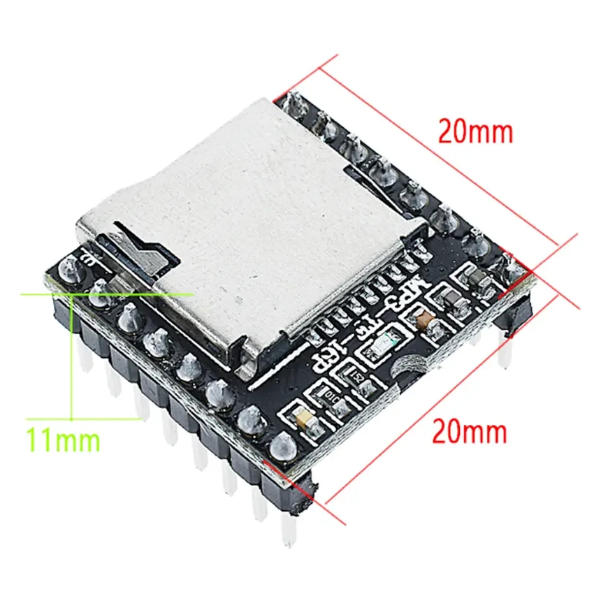 Mini MP3 player module with simplified output speaker MP3 module TF card U disk mini MP3 player audio module for Arduino DF play