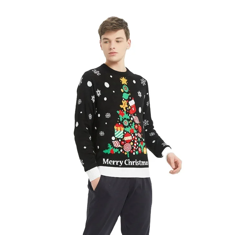 Men couple tight target stoke wholesale funny mini led lights knitted family sweaters custom ugly sweater christmas