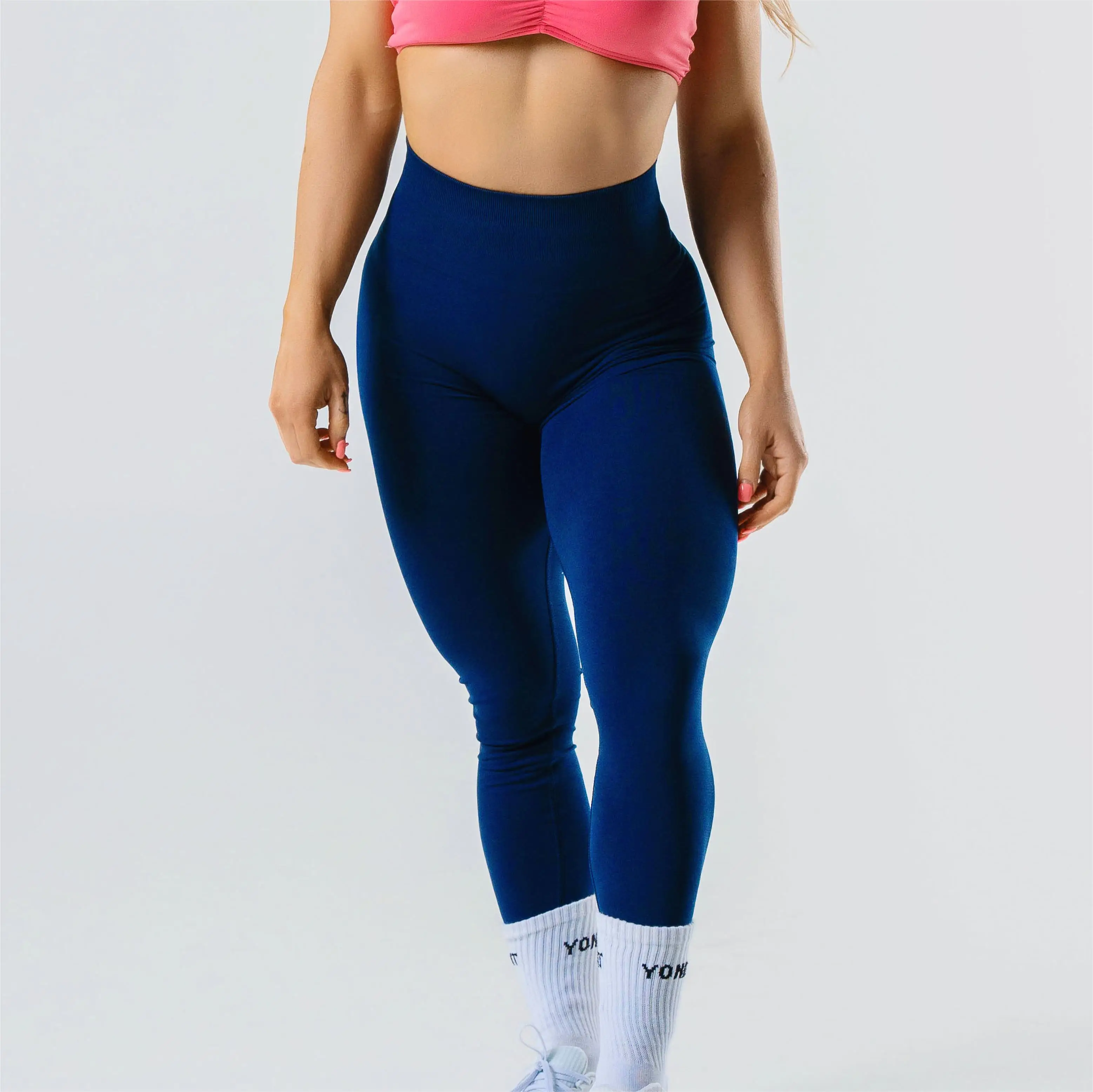 OEM custom logo sports amplify leggings for women polyamide elastane seamless leggings
