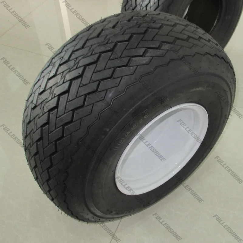 Rough Turf Grass pattern  Golf Car Tyre/Tire/Wheel with White Steel Rim 18x8.50-8/18X8.50-8/18*8.50-8