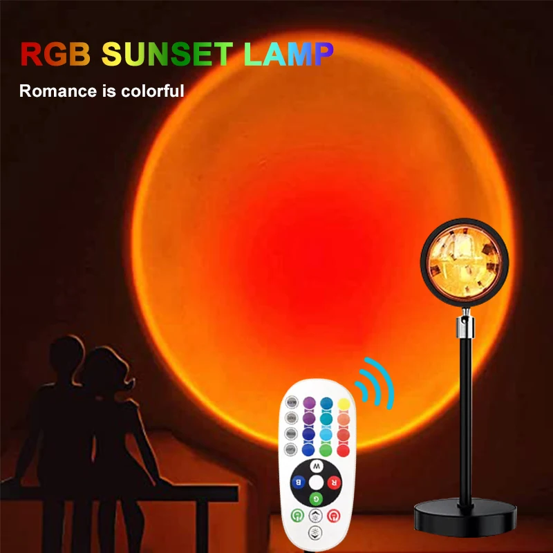 CYNRIN Sunset Projector Lamp Led Sunset 180 Degree Rotation Projection Light Lamp For Home Decoration
