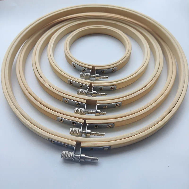 Art Craft Handy Sewing and Decoration,3-12 inch Embroidery Hoops Bamboo Circle Cross Stitch Hoop Ring for Embroidery