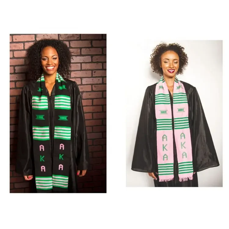 Высококачественная многоцветная ткань Kente вышитая студенческой сувенирной платок для выпускных Платков