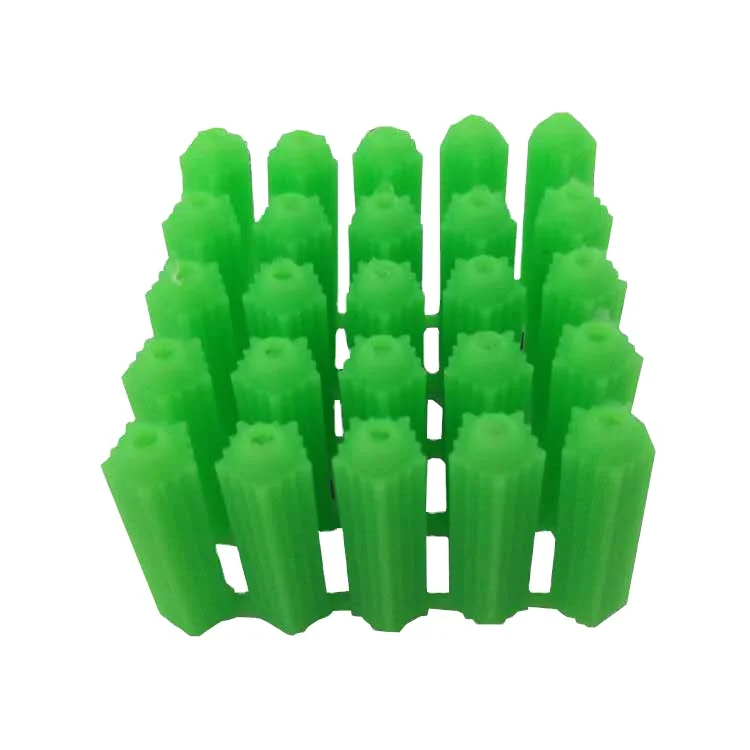 Green plastic expansion tube 6mm expansion plug M6 wall plug Rubber plug with plastic expansion screws