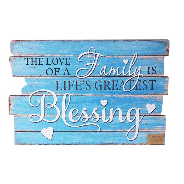 Wholesale Handmade Home Decor Ornament Custom Available Words Writings Wall Hanging Wood Signs
