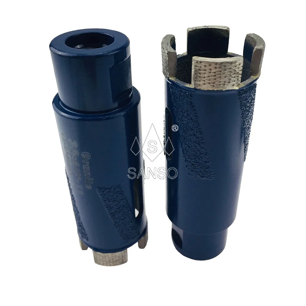 Sanso 1-3/8 inch vacuum brazed arix segmented diamond core drill bits for dry cutting granite