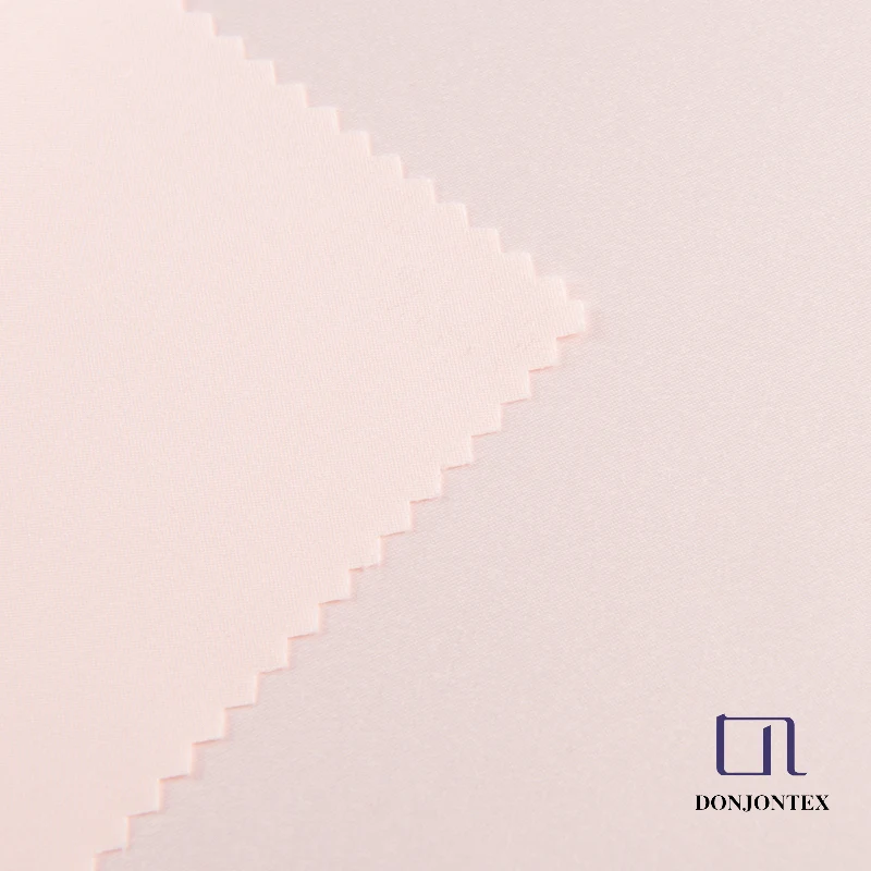 Hot sales polyester spandex soft high elastic draping pink bride silky satin dress fabric for pajama, dress