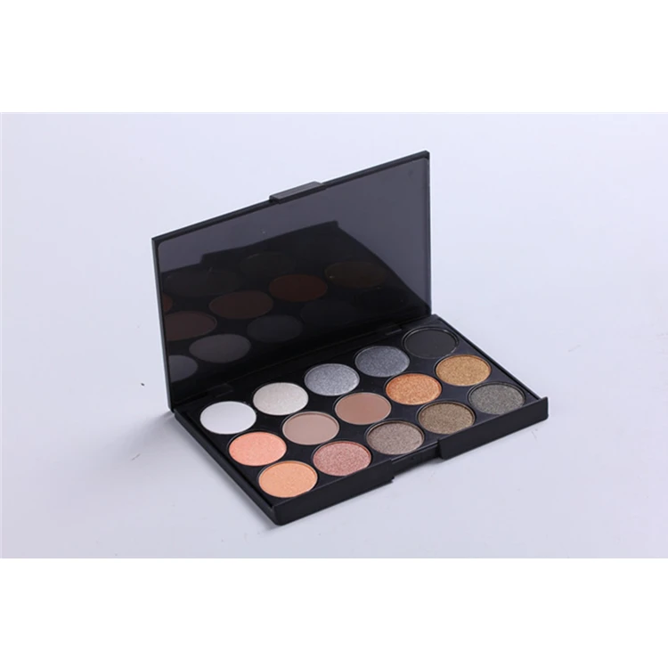 Cosmetics company manufacturers private label mineral 15 color eyeshadow palette