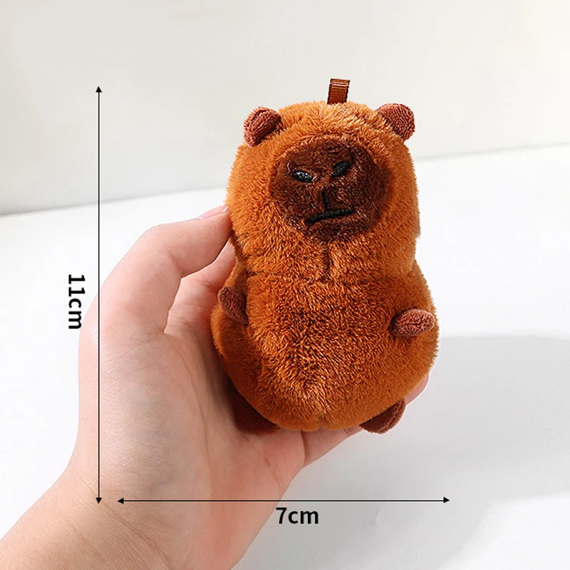 Hot selling capibala doll cute pufferfish capybara pendant keychain plush toy doll grab machine doll wholesale