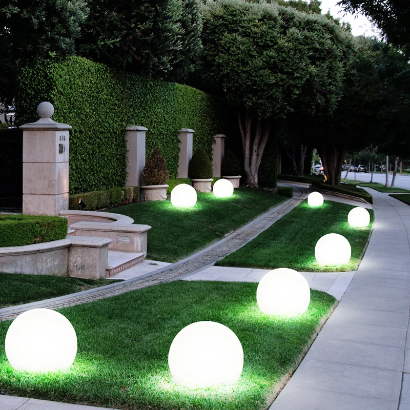 Led Ball Lamp 30cm Rechargeable Battery Operated Rgb Garden Glow Led Light Pool Ball Holiday Lighting
