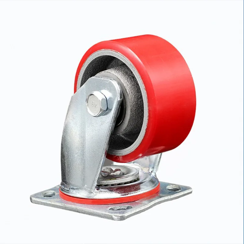 rotelle Caster Manufacturer Industrial  8' 200mm polyurethane wheels double bearing  adjustable heavy duty caster wheels