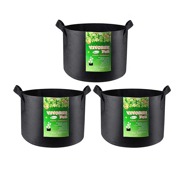 Bag Growing Mushroom Planter Potato Garden With Spawn Jute Cylindrical Pots Biodegradable Felt Nonwoven 5 40 Gallon Grow Bags