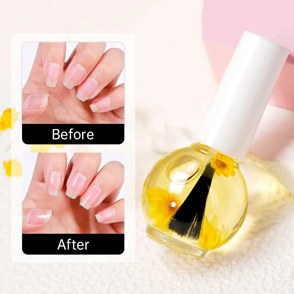 Custom Logo Dried Flower Cuticle Nutrient Oil Nails Kit Set Box Repair Damaged Nail Care Oil Treatment Cuticle Oil