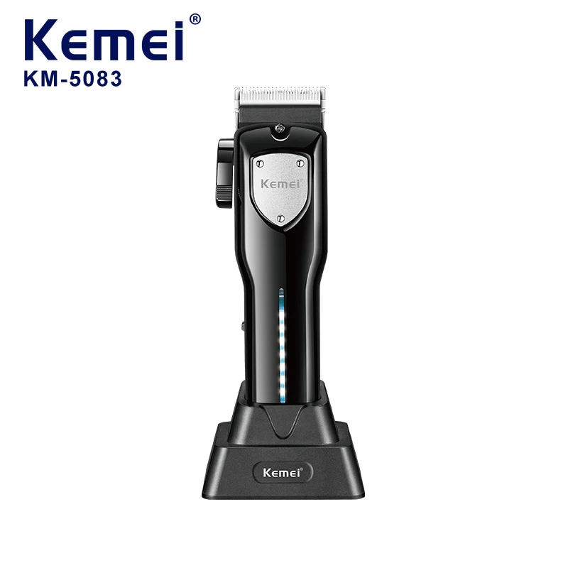 Adjustable Powder Metallurgy Tool Head Hair Trimmer Kemei Km-5083 Intelligent Display Light Low Noise Hair Clipper