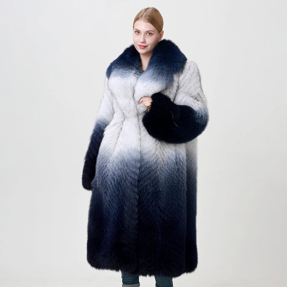 Loose Fur Coat Full Sleeves Long Style Luxury Thick Warm Fluffy Winter Fur Coats For Women