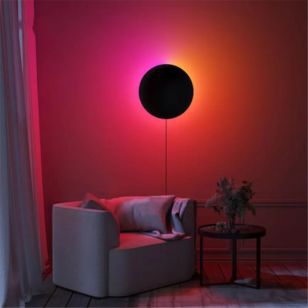 RGB LED Wall lamp Living Room Colorful wall lamps indoor interior Bedside Wall lights Dining Room Lighting