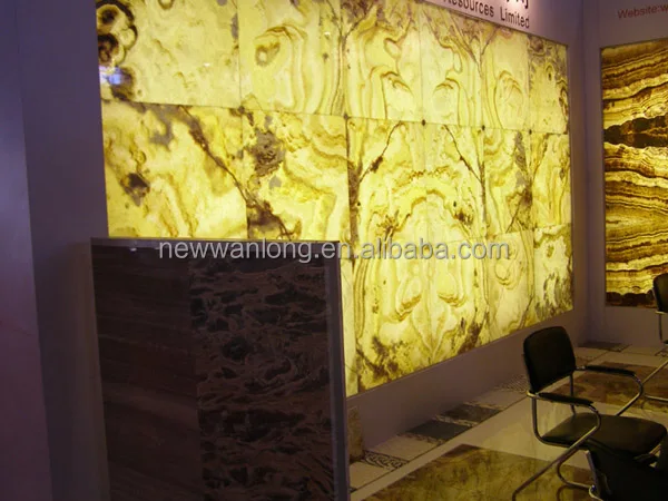 Translucent Onyx veneer backed Glass panel for ceiling,bartop,reception top