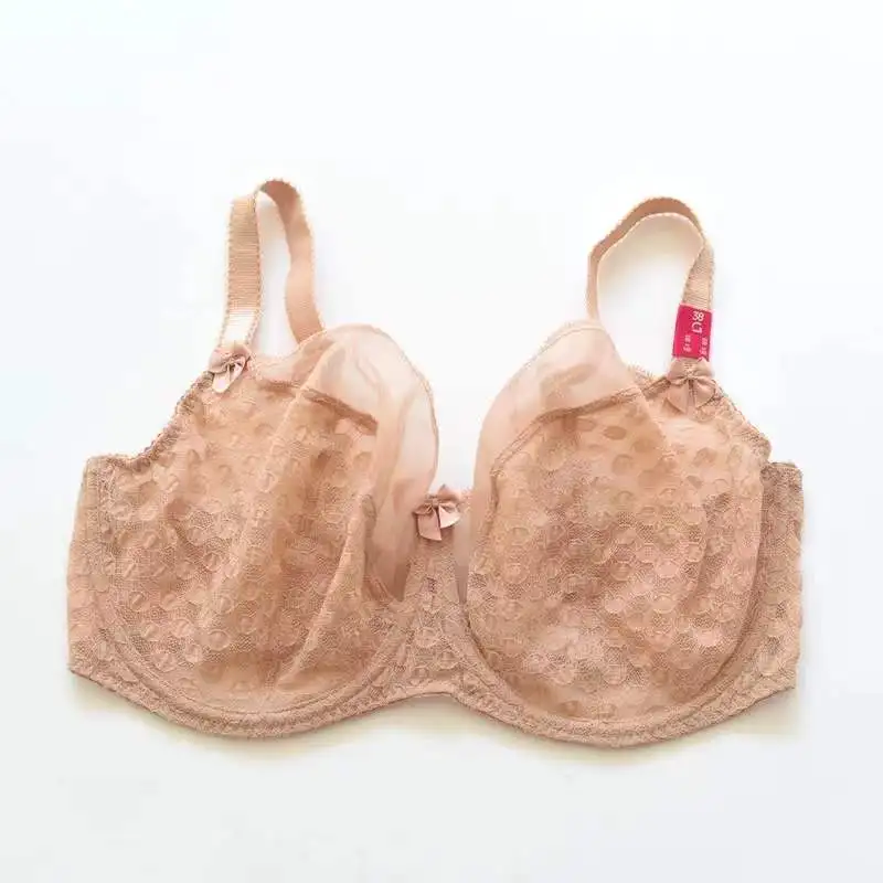 sexy bra 32-40GHIJKLMNO cup Thin bra with steel ring plus size womens bra underwear lace  custom full up