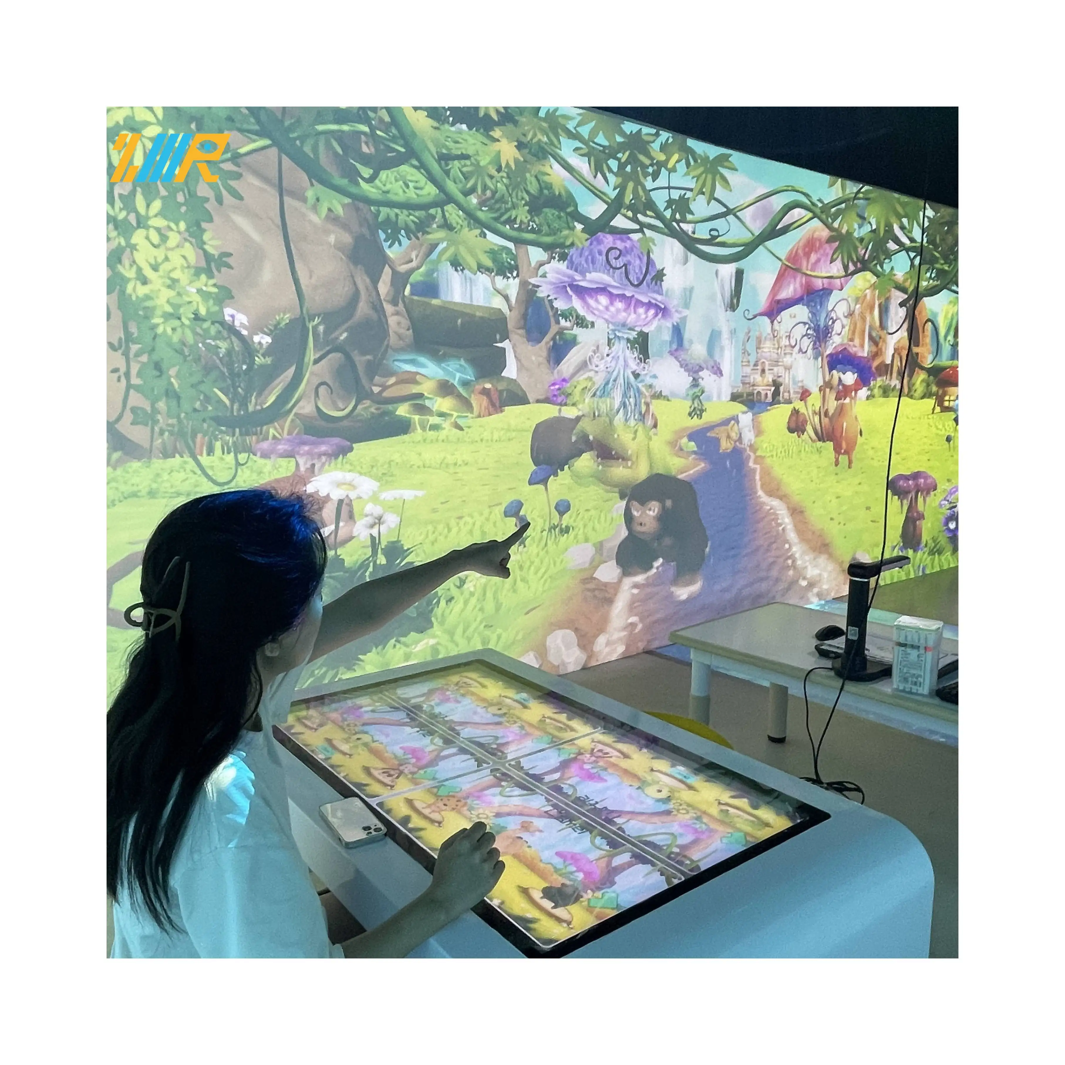 6 game themed scenes Touch screen graffiti kids games interactive wall interactive games wall interact projector