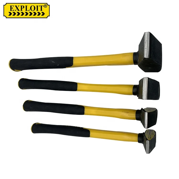 Ручные инструменты для конструирования, 1000 г, молотки для машиниста, механический молоток для машиниста из углеродистой стали с ручкой из термопластичной резины