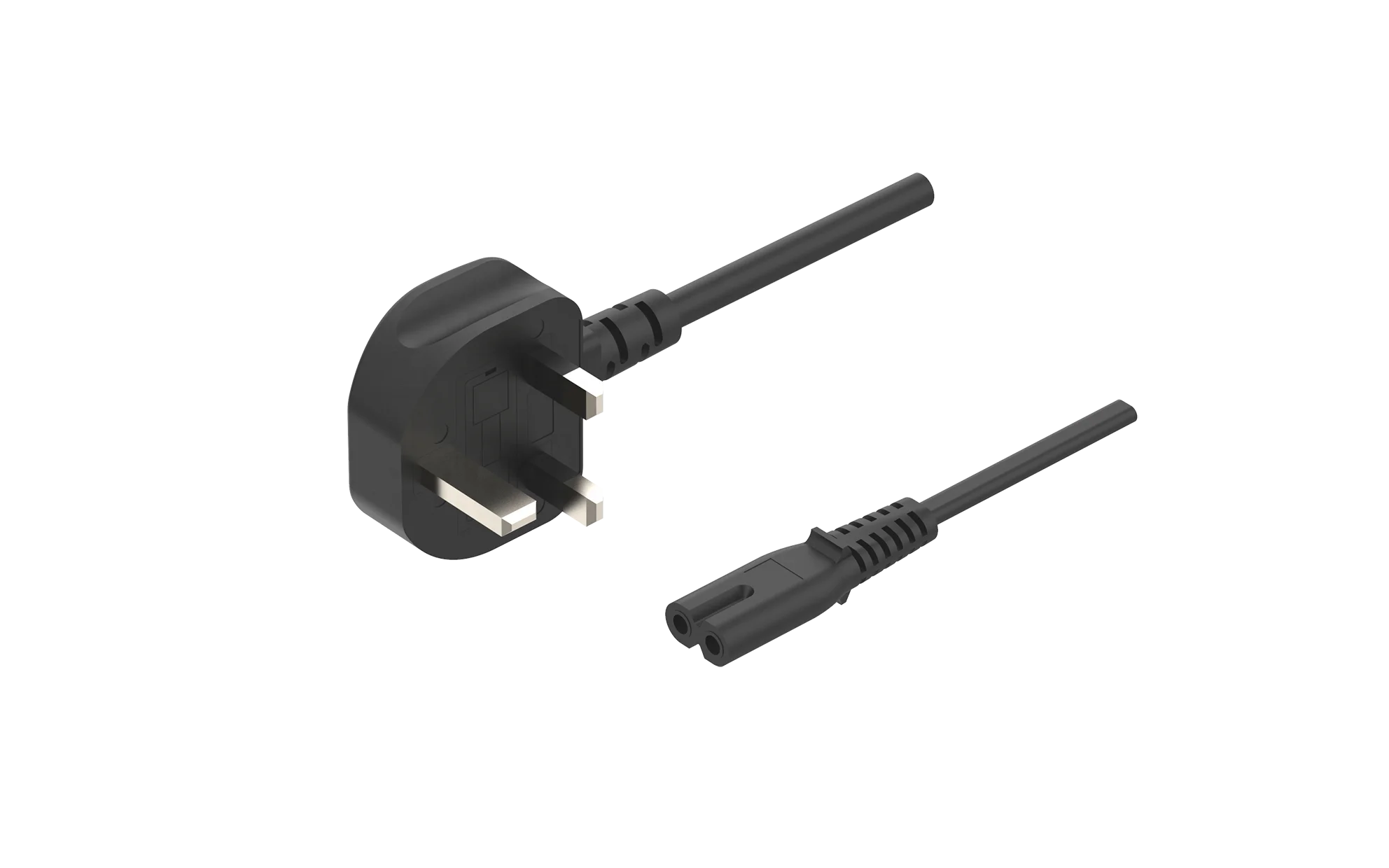 UK 2 Pin Power Cable IEC320 C7 BS 1363 Kettle Lead Power Cord Compatible with PS4 PS3 PS5