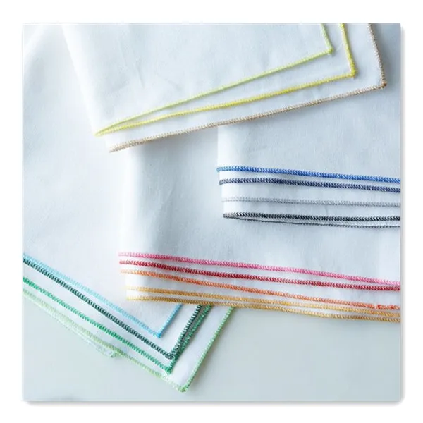 Цвета мокрого камня льняная ткань для салфеток с контрастной расцветки челночный стежок в полоску салфетка