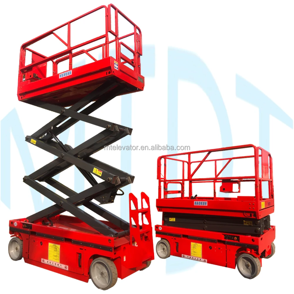 Self Propelled Wheel Type Scissor Lift Automatic Walking Scissors Type Lift Scissor Lift Platform Price