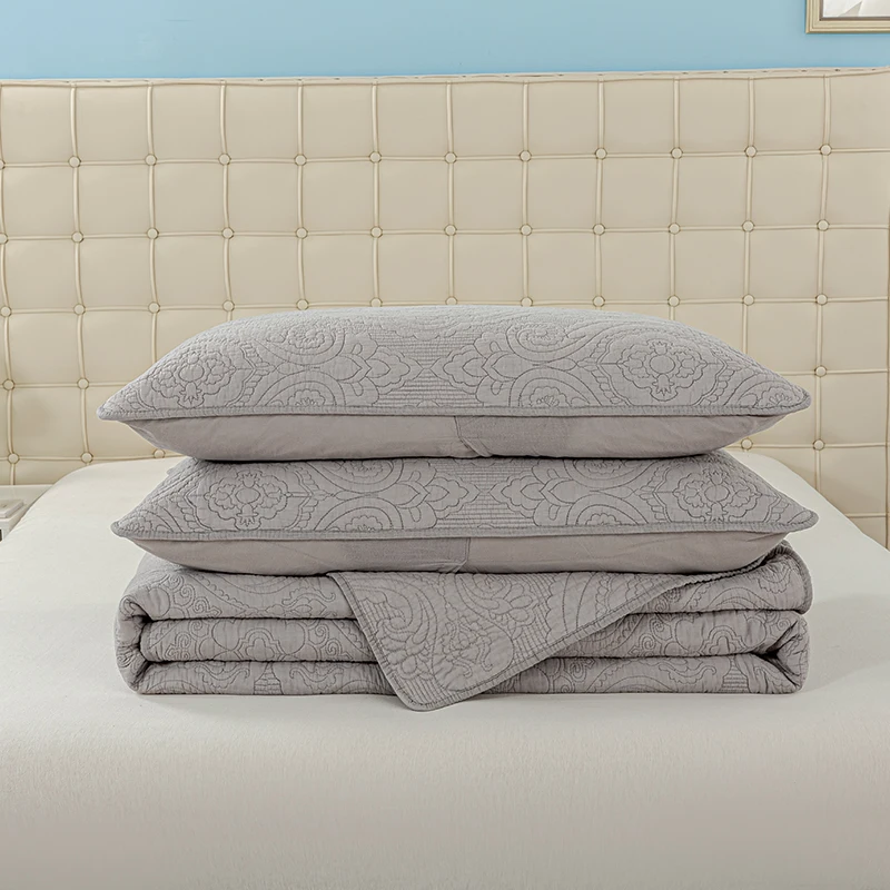Lightweight Quilted bedspread soft bedding set for all seasong 100 Cotton Quilts bedding set Luxury wholesale Bedding set